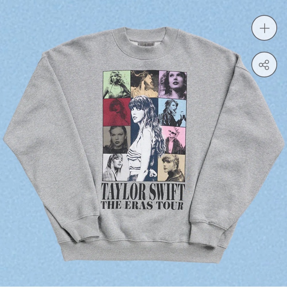 NWT Taylor Swift The Eras Tour Heather Gray Crewneck